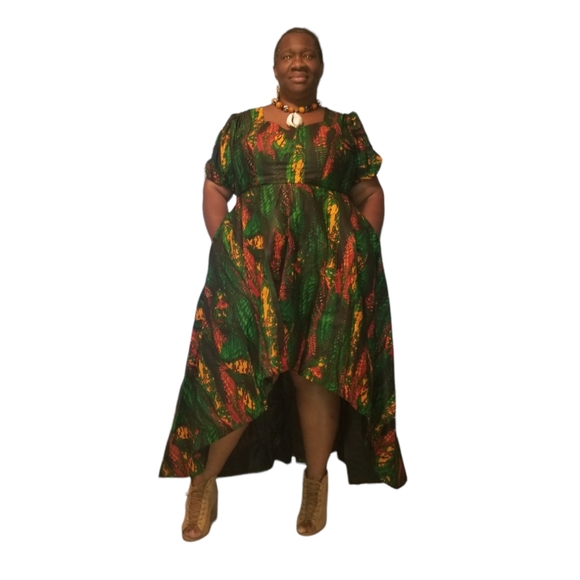 Green Fly Fire Fly Hi Lo Dress - Picture 2 of 3